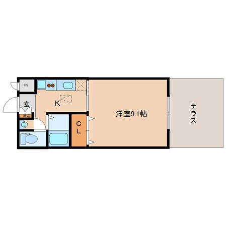 関屋駅 徒歩4分 1階の物件間取画像